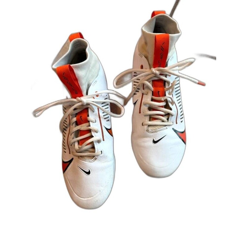 Nike Vapor Edge Pro 360 2 TB Football Cleats Mens Size 8.5 White Orange FQ4044